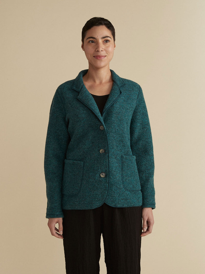 Deep Sea Wool Button Jacket