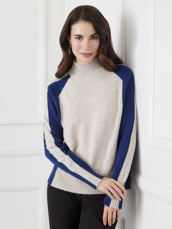 Navy Colorblock Sweater