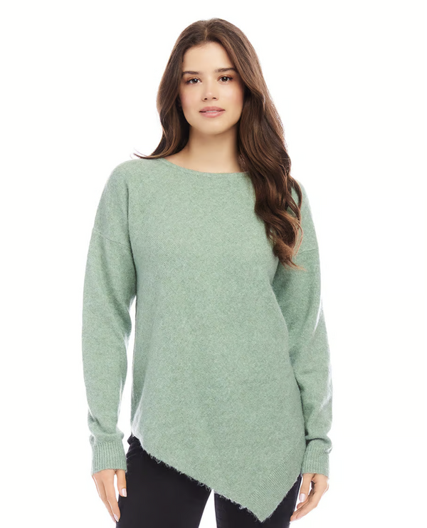 Sage Asym Hem Sweater