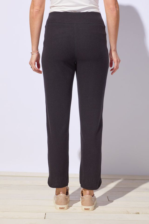 Black Butterfly Rib Knit Pant