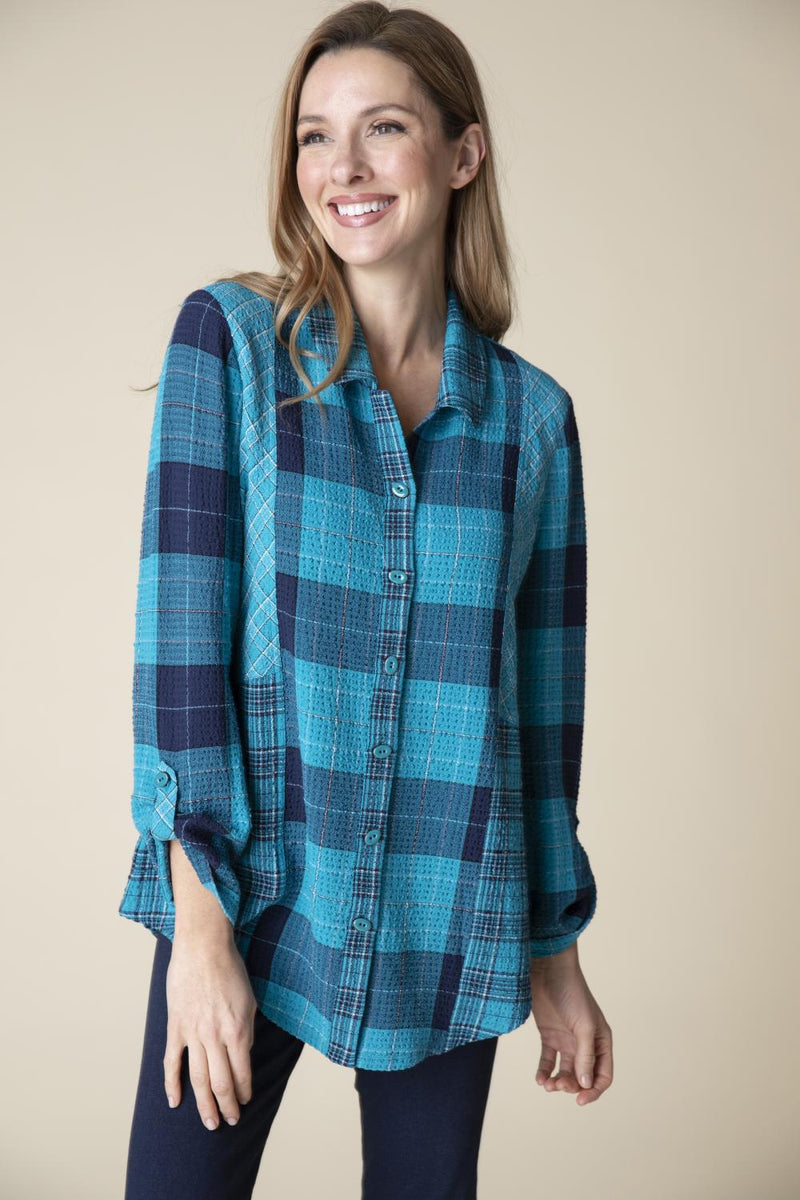 Capri Mix Up Plaid Shirt