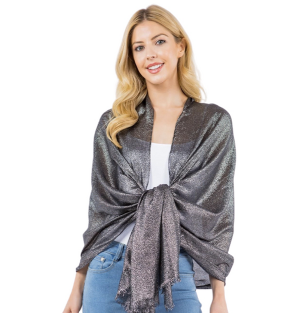 Black Metallic Scarf
