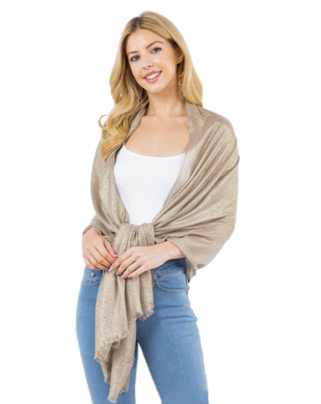 Gold Metallic Scarf