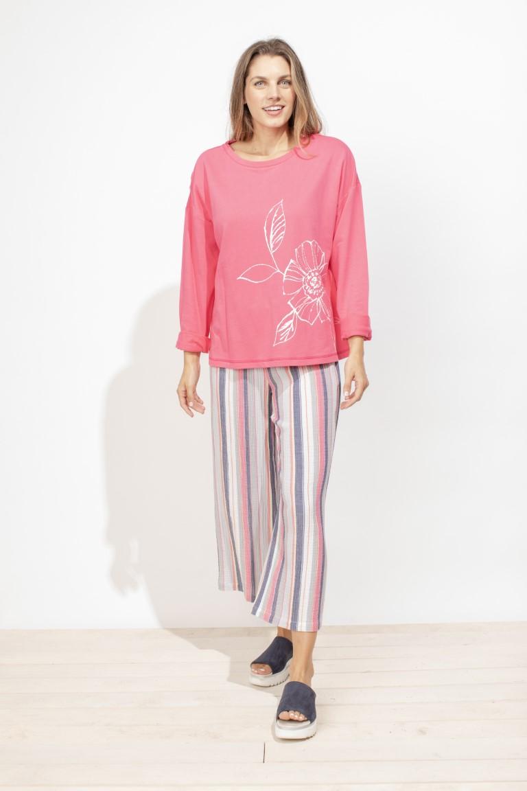 Terry Etch Floral Top