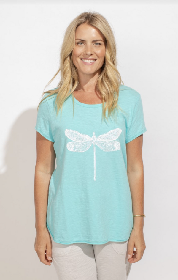 Turquoise Dragonfly Tee