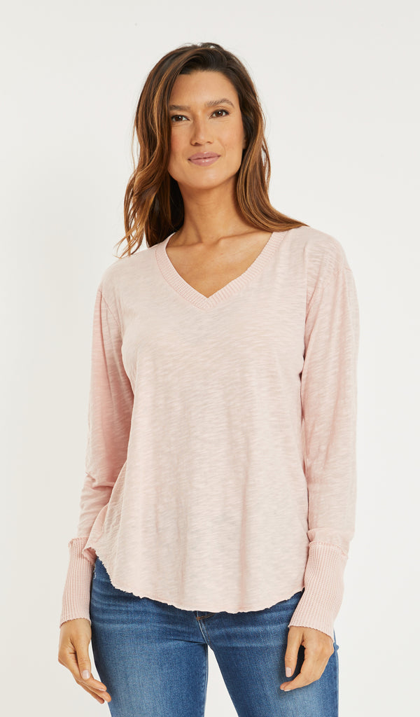 Misty Rose Waffle Top