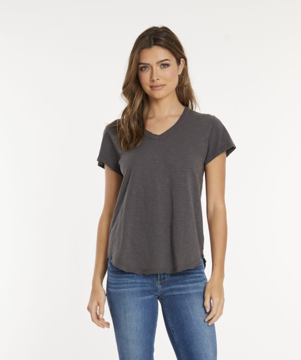 Washed Ebony Short Sleeve Top