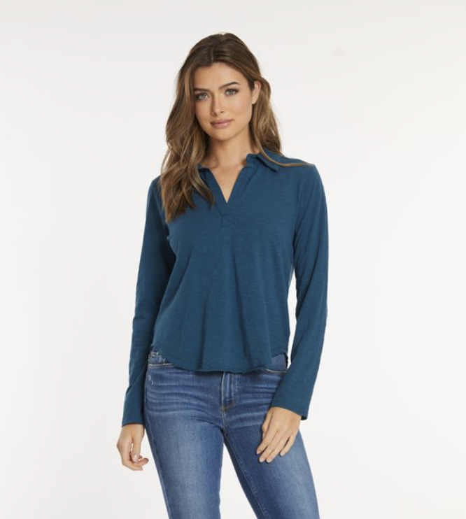 Dark Teal Easy Polo Tee