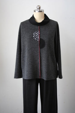 Mixed Media Sweater Rib Top
