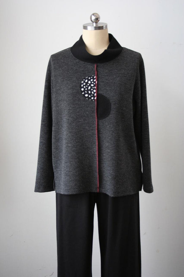 Mixed Media Sweater Rib Top
