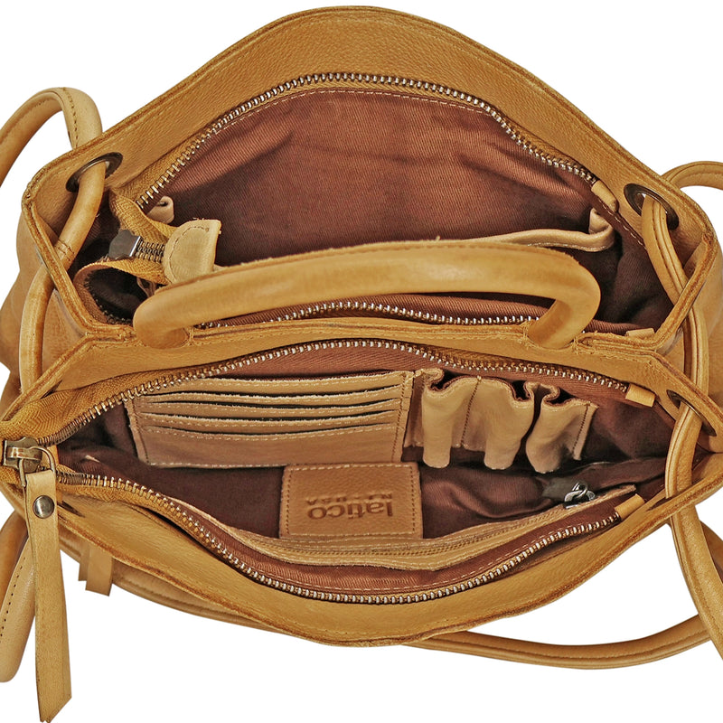 Joanie Cognac Crossbody Tote