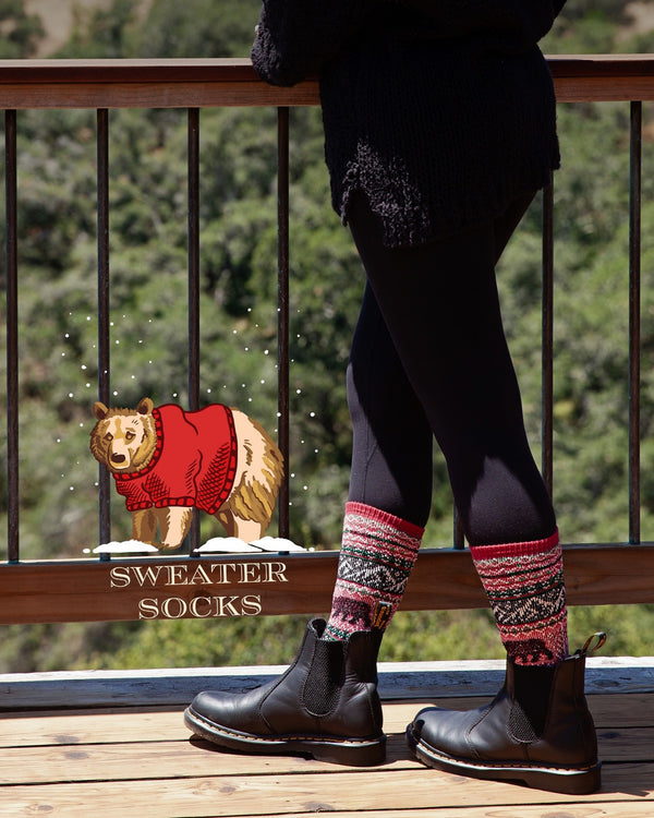 Mountain Life Sweater Sock