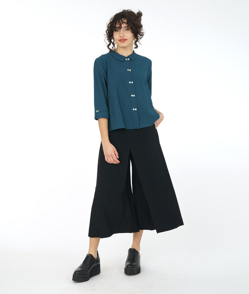 Twin Button Lapis Blouse