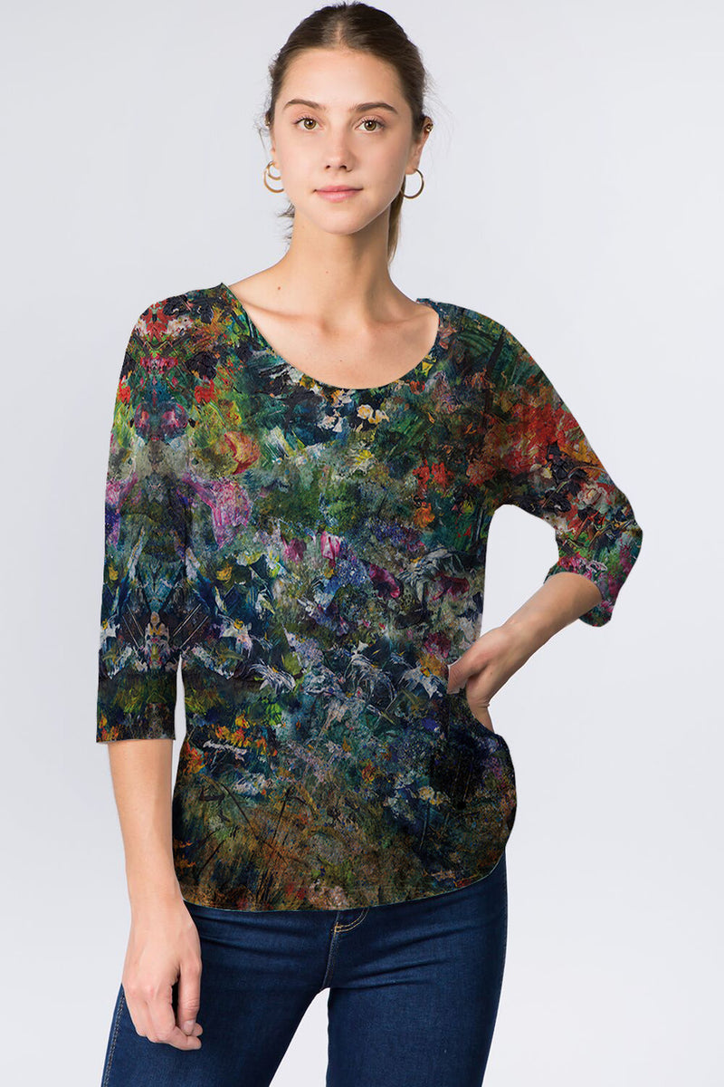 Fiona Florals 3/4 Sleeve Top
