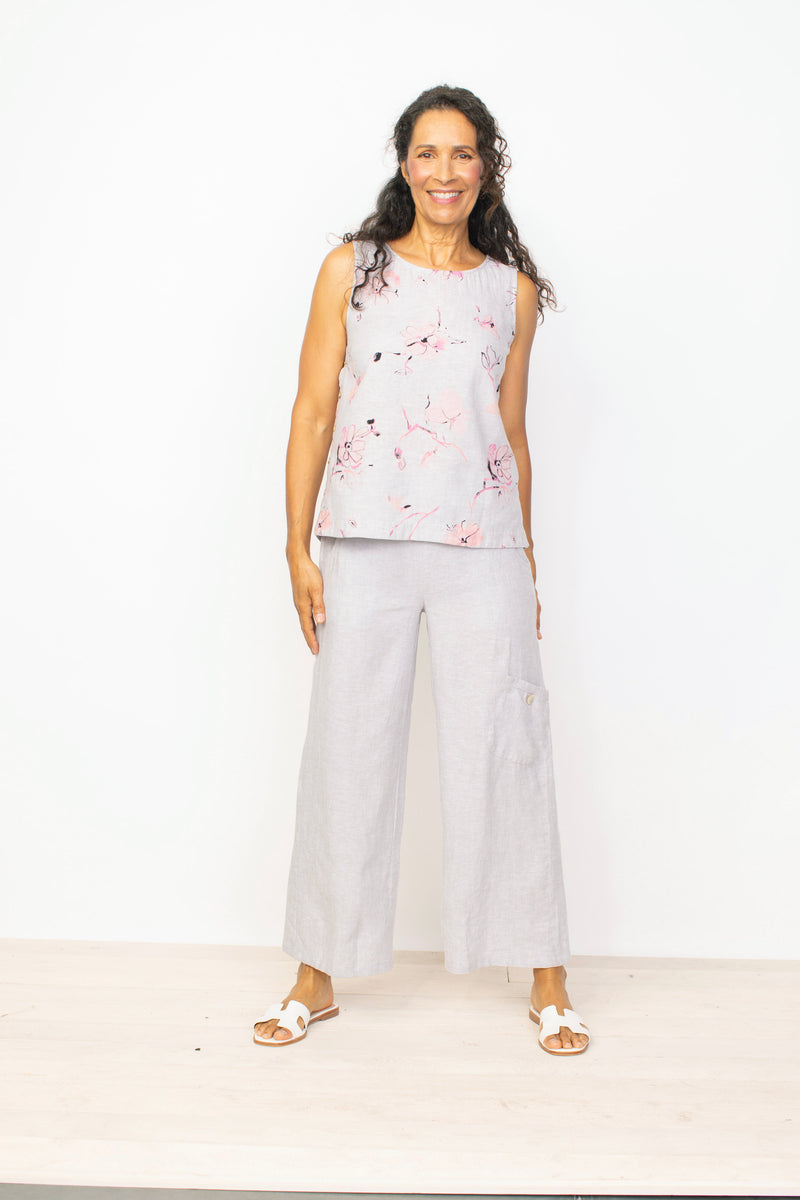 Floral Boatneck Tank