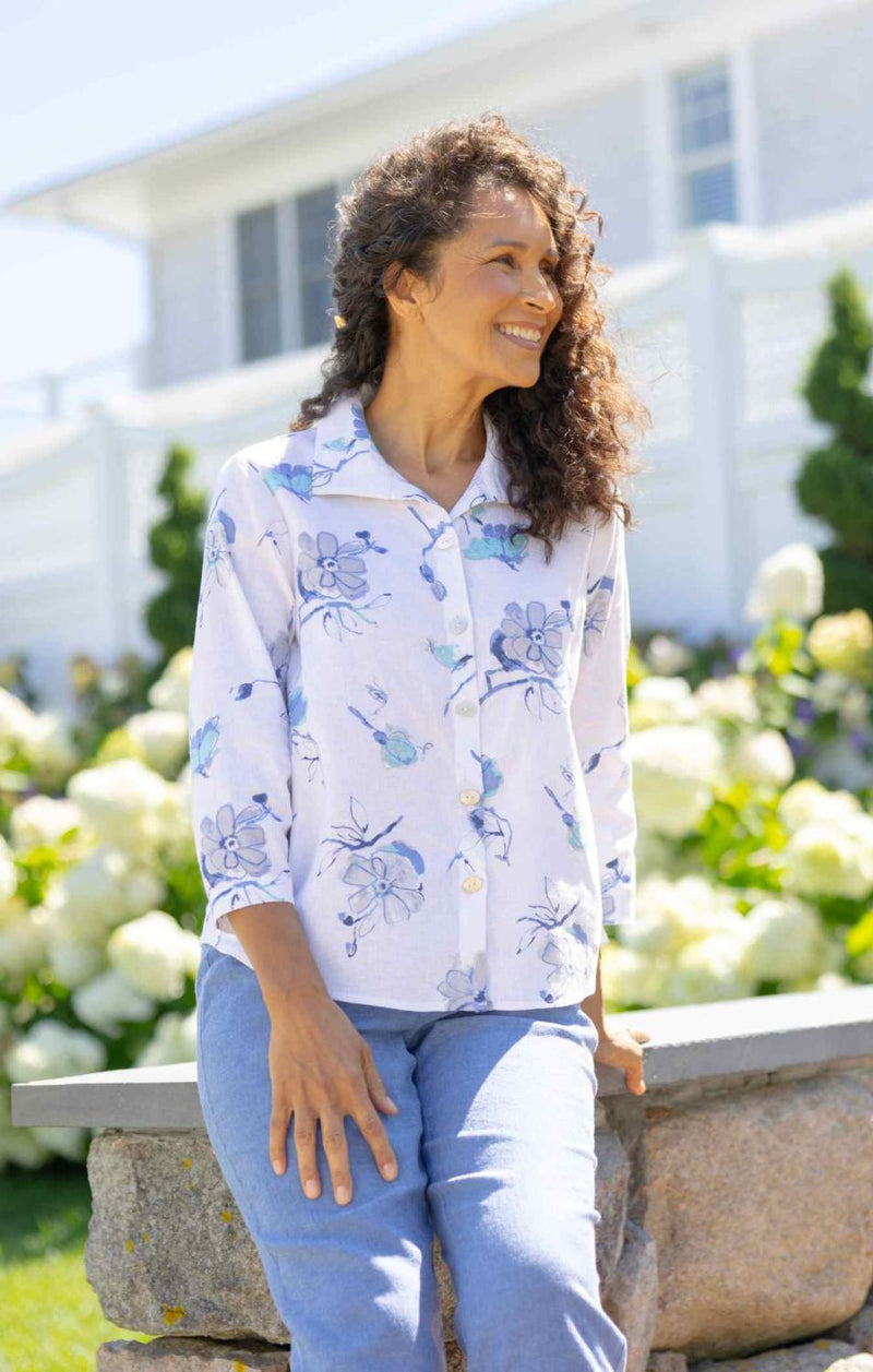 Floral Pleat Back Shirt