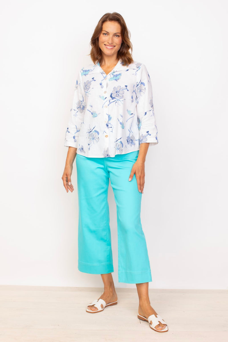 Floral Pleat Back Shirt