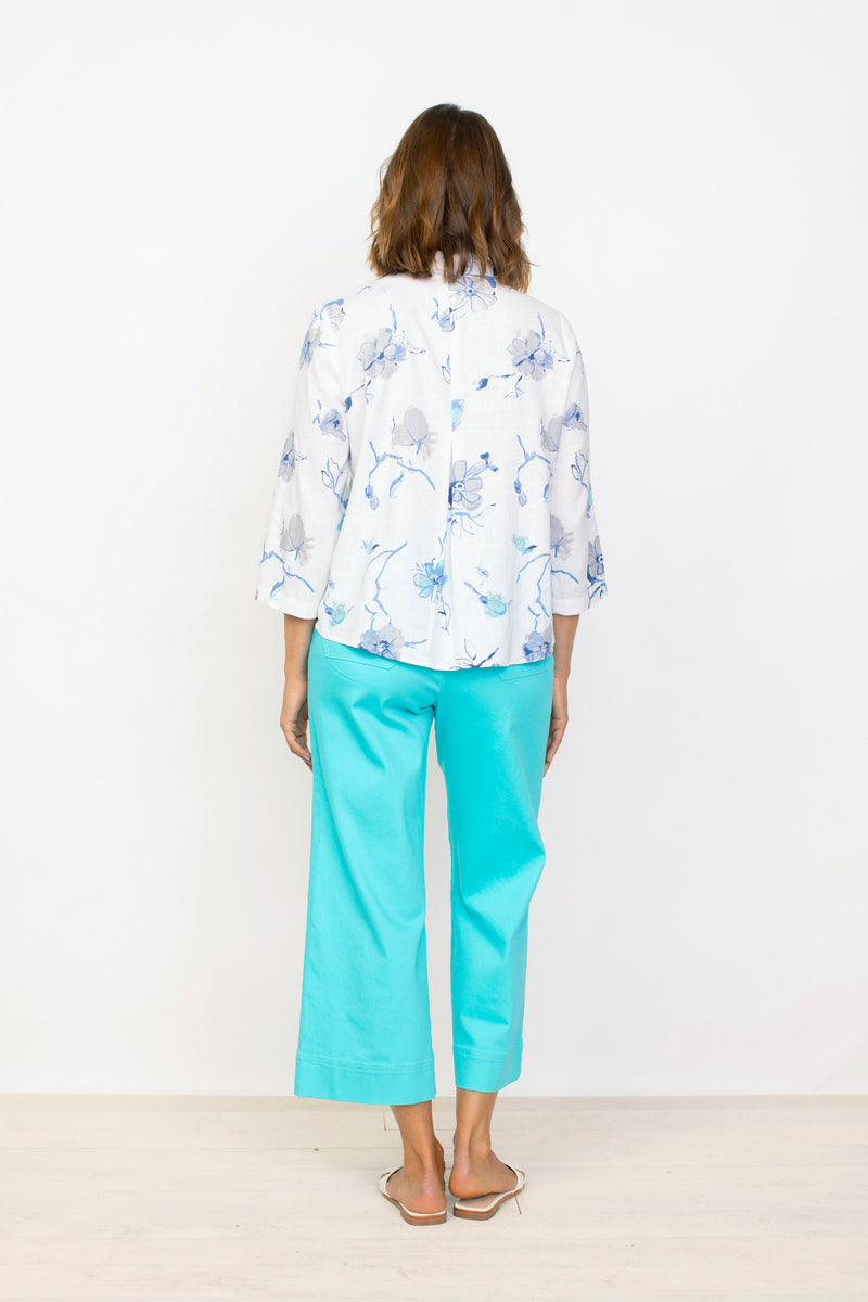 Floral Pleat Back Shirt