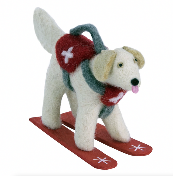 Skiing Retriever Ornament