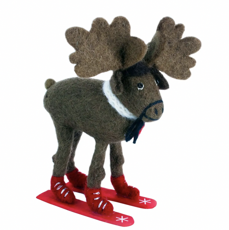 Moose Ski Fair Trade Ornament