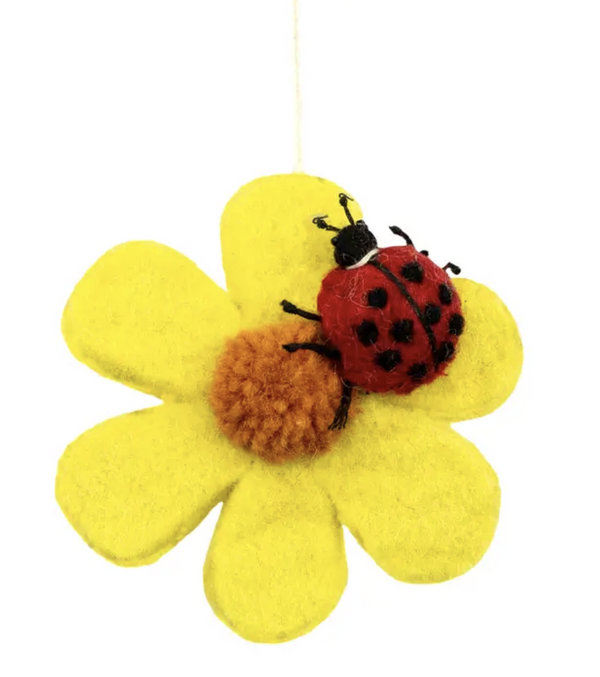 Ladybug Bloom Ornament