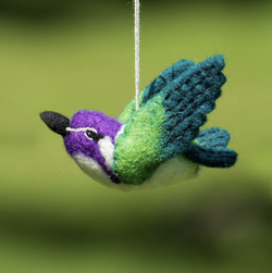 Costas Hummingbird Woolie Bird Ornament