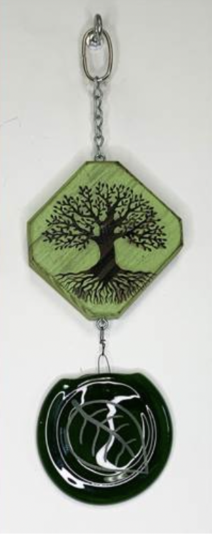 Wood Top Suncatcher Tree of Life