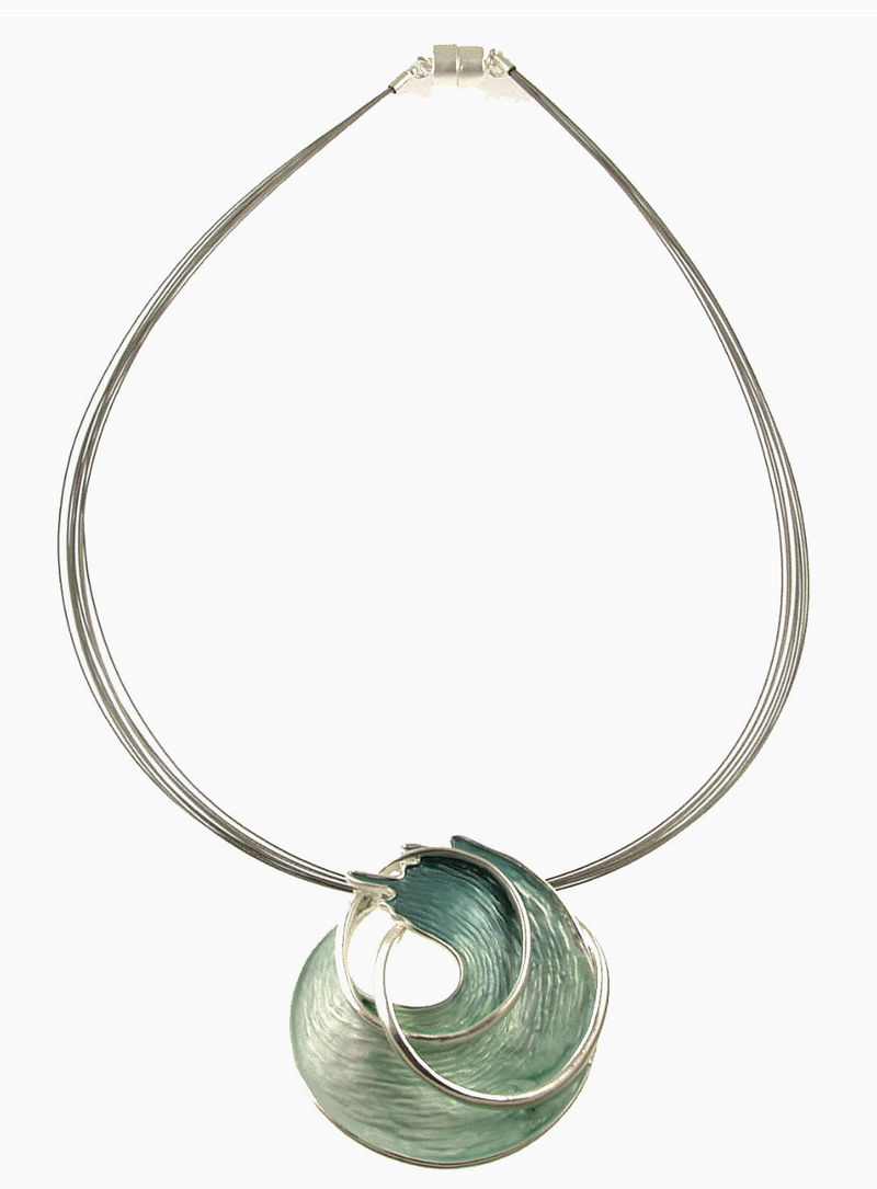 Aqua Ocean Wave Necklace