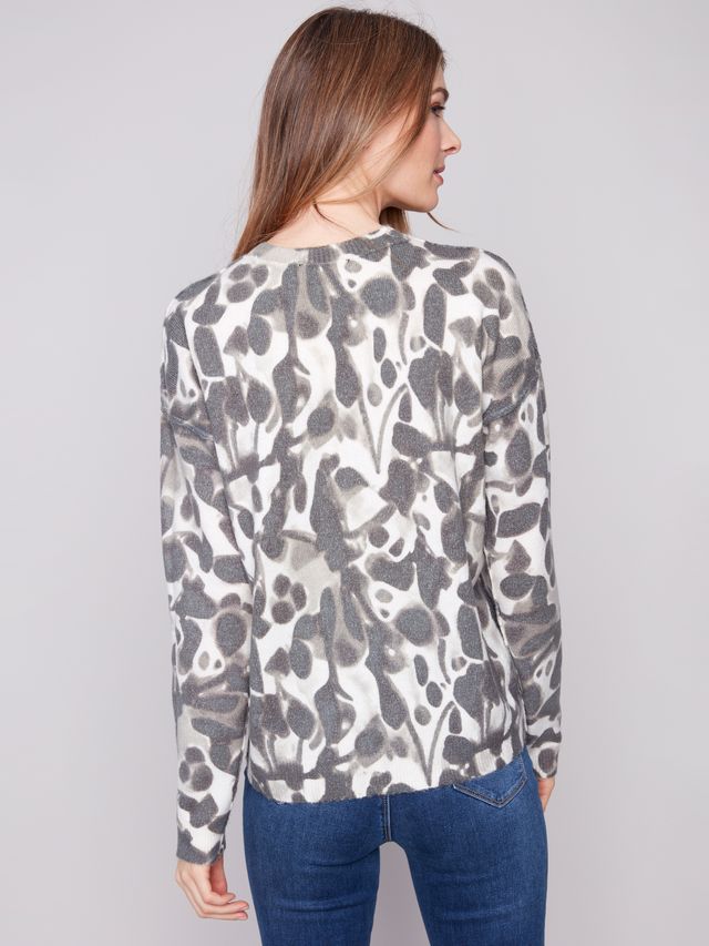 Grey Reversible Crew Neck Sweater