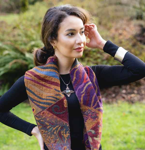 Multi Print Merino Scarf