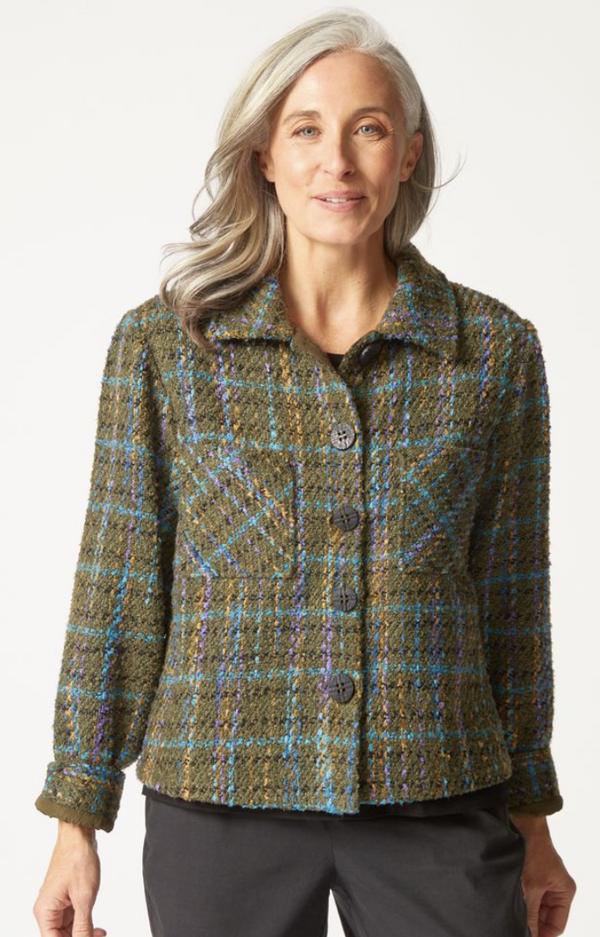 Avocado Plaid Shacket