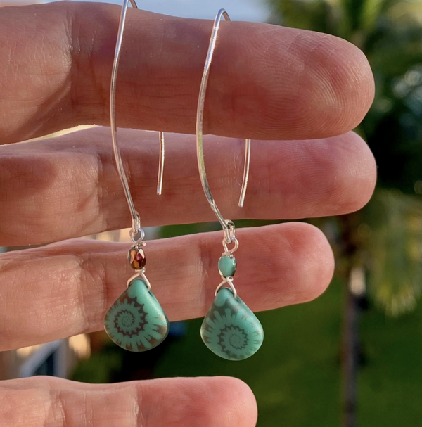 Lenka's  Turquoise Drops Earrings-