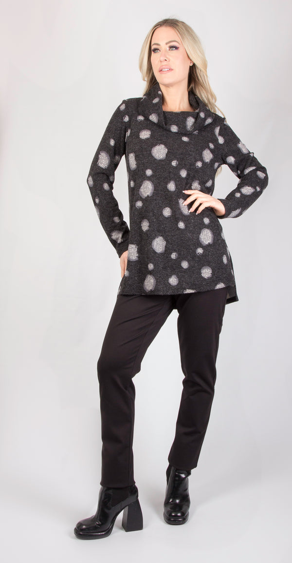 Faded Dots Cowl Tunic