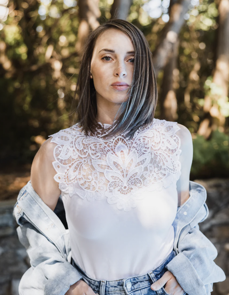 White Reversible Lace Cami Top