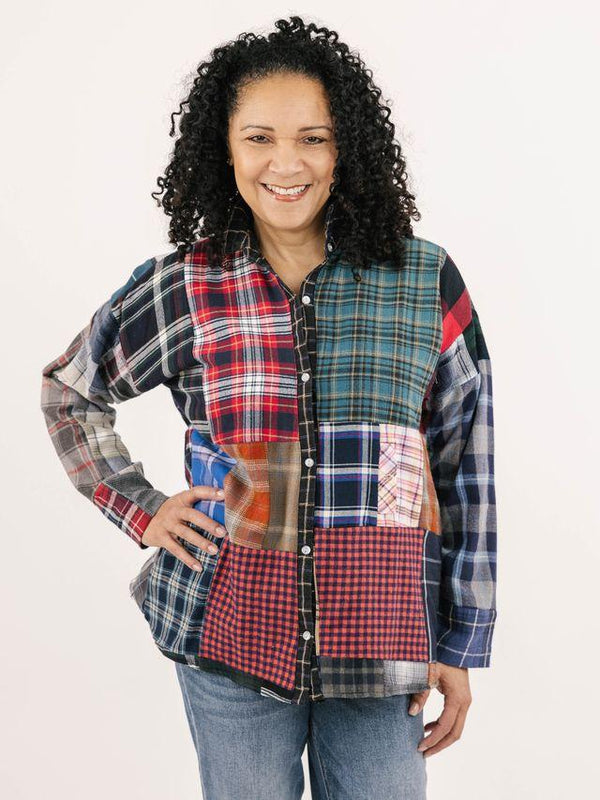 Mixed Plaid Top