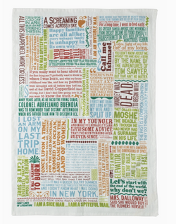 First Lines of Literature Dish Towel