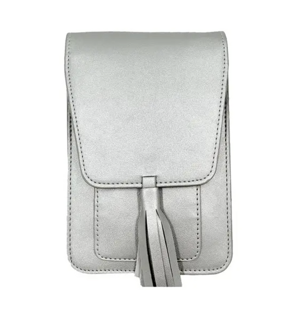 Silver Shimmer Harper Crossbody Bag