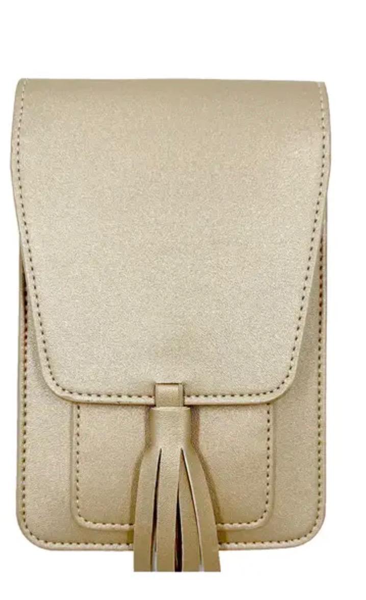 Gold Shimmer Harper Crossbody Bag