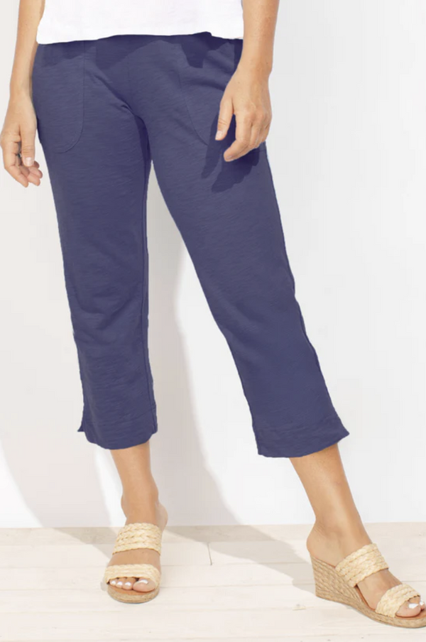 Navy Pocket Capri