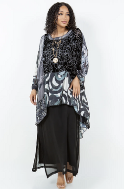 Black & White Whisper Top