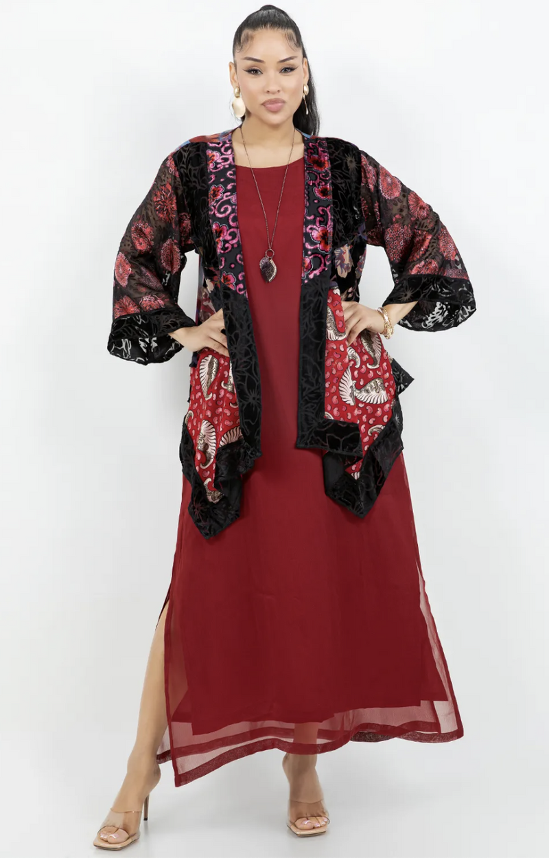 Black & Red Butterfly Jacket