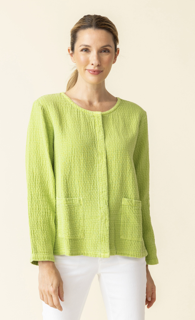 Leaf Jacquard Snappy Jacket