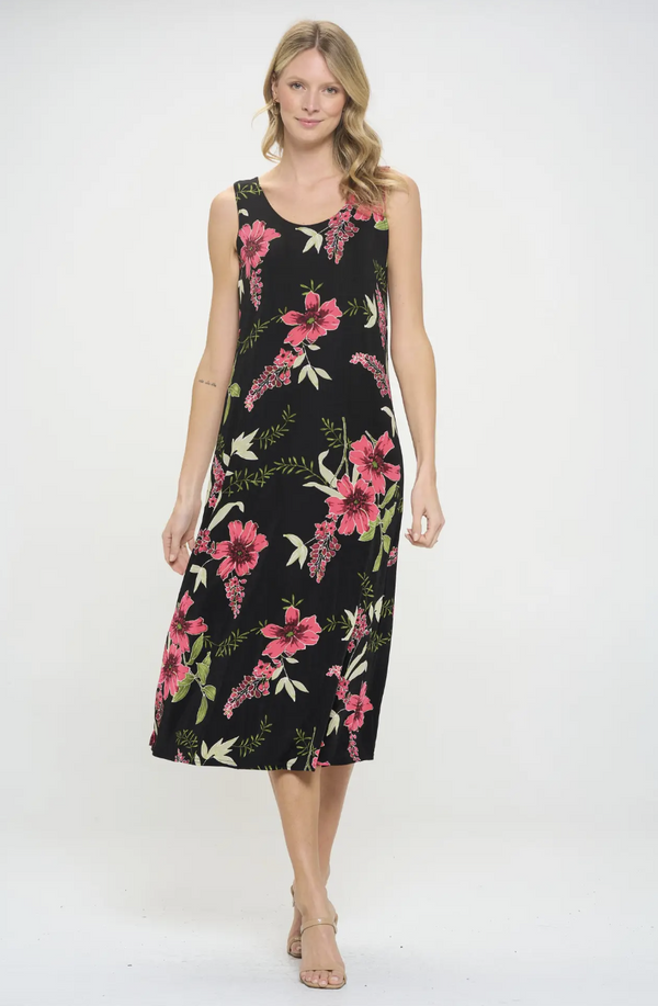 Floral Breeze Slinky Tank Dress