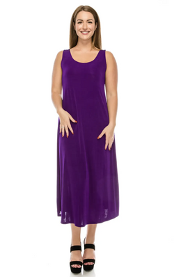 Purple Long Tank Dress