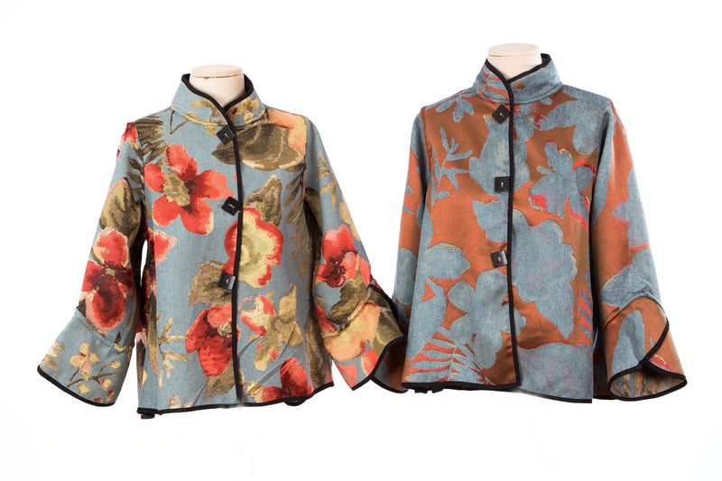 Denim Floral Reversible Jacket