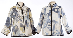 Blue Floral Fern Reversible Jacket