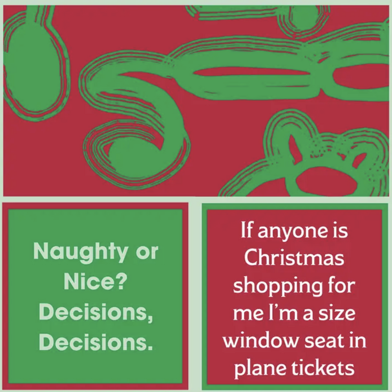 Xmas Naughty or Nice? Napkin