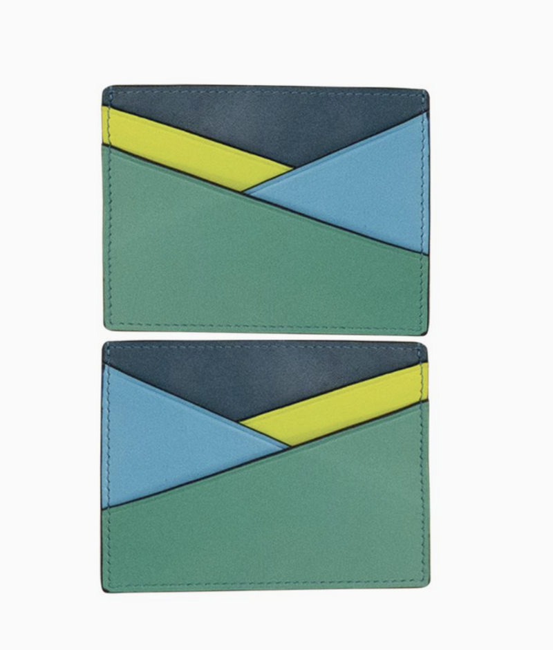 Serenity Asymmetric Leather Credit Card Holder