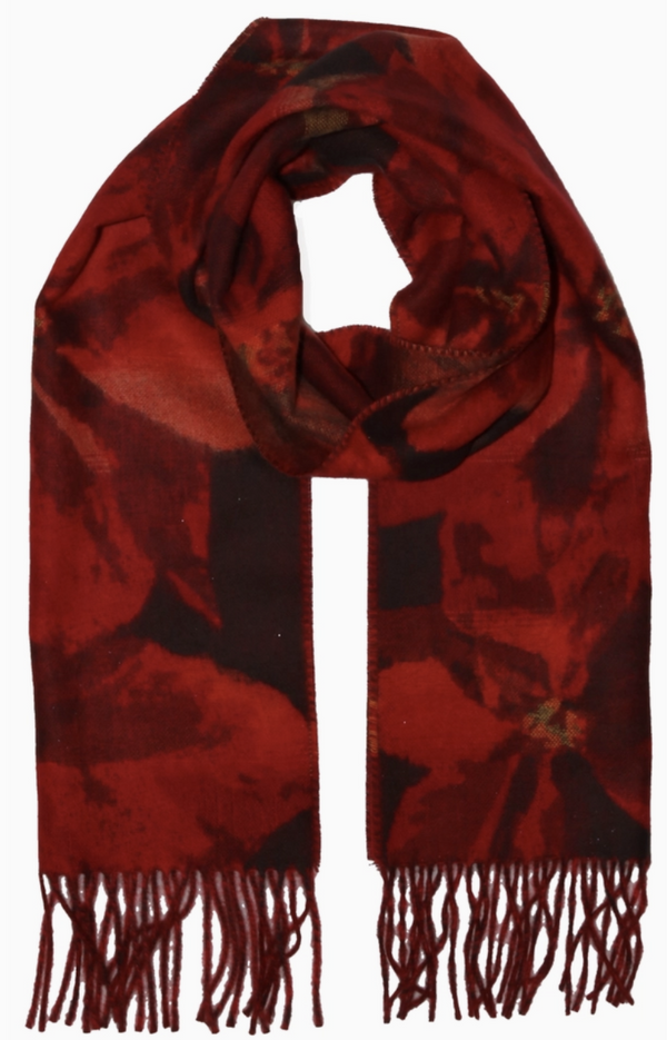 Red Poinsettia Scarf