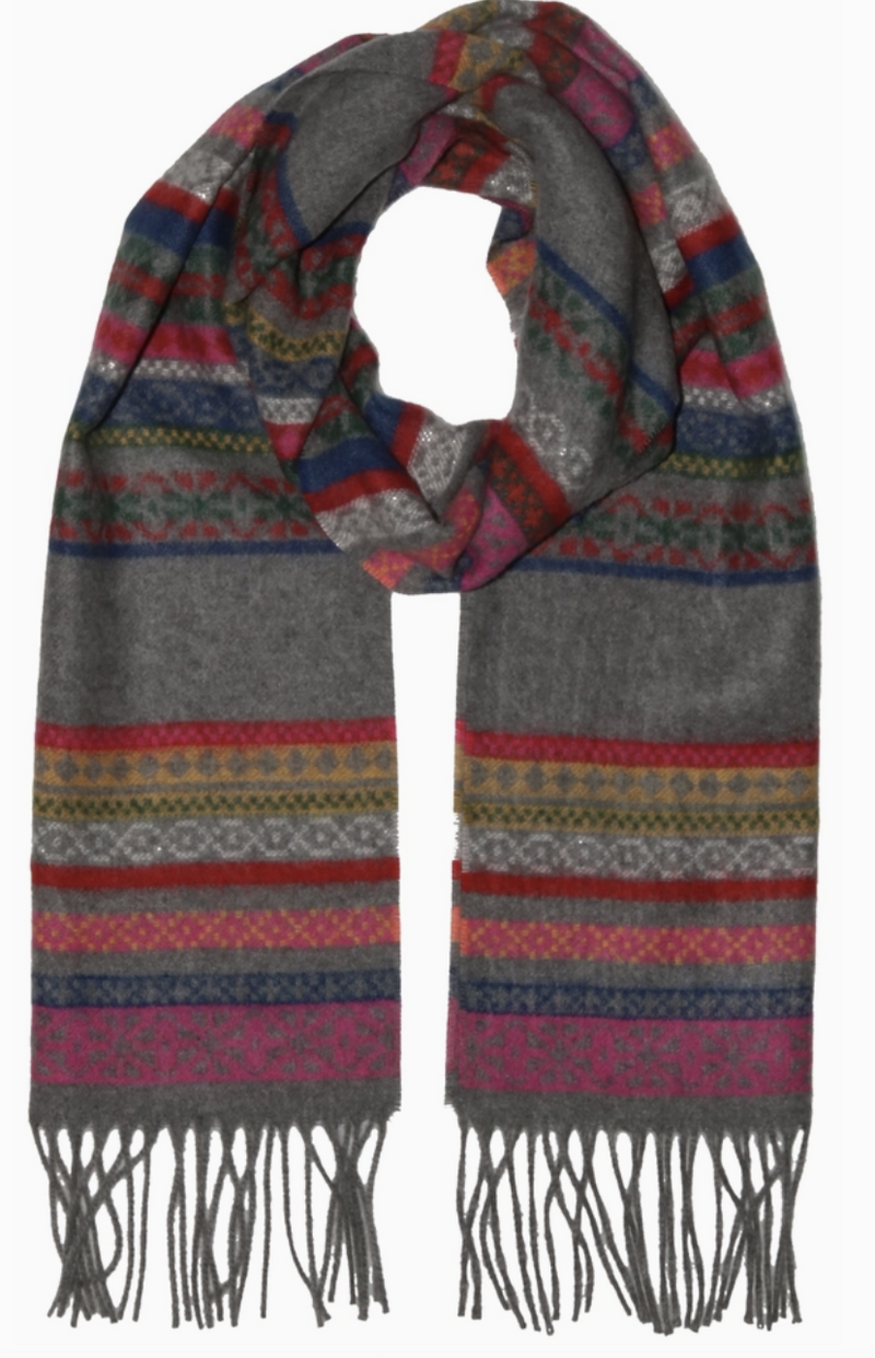 Grey Fairisle Scarf